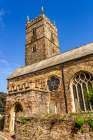 St. Saviours Church and graveyard, Dartmouth, Devon, England. Church originally founded in 1372. . Art Print